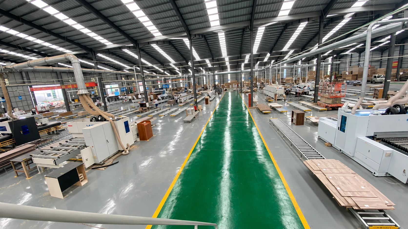 Cabinet manufacturing workshop based on the supplied KLDS factory photograph