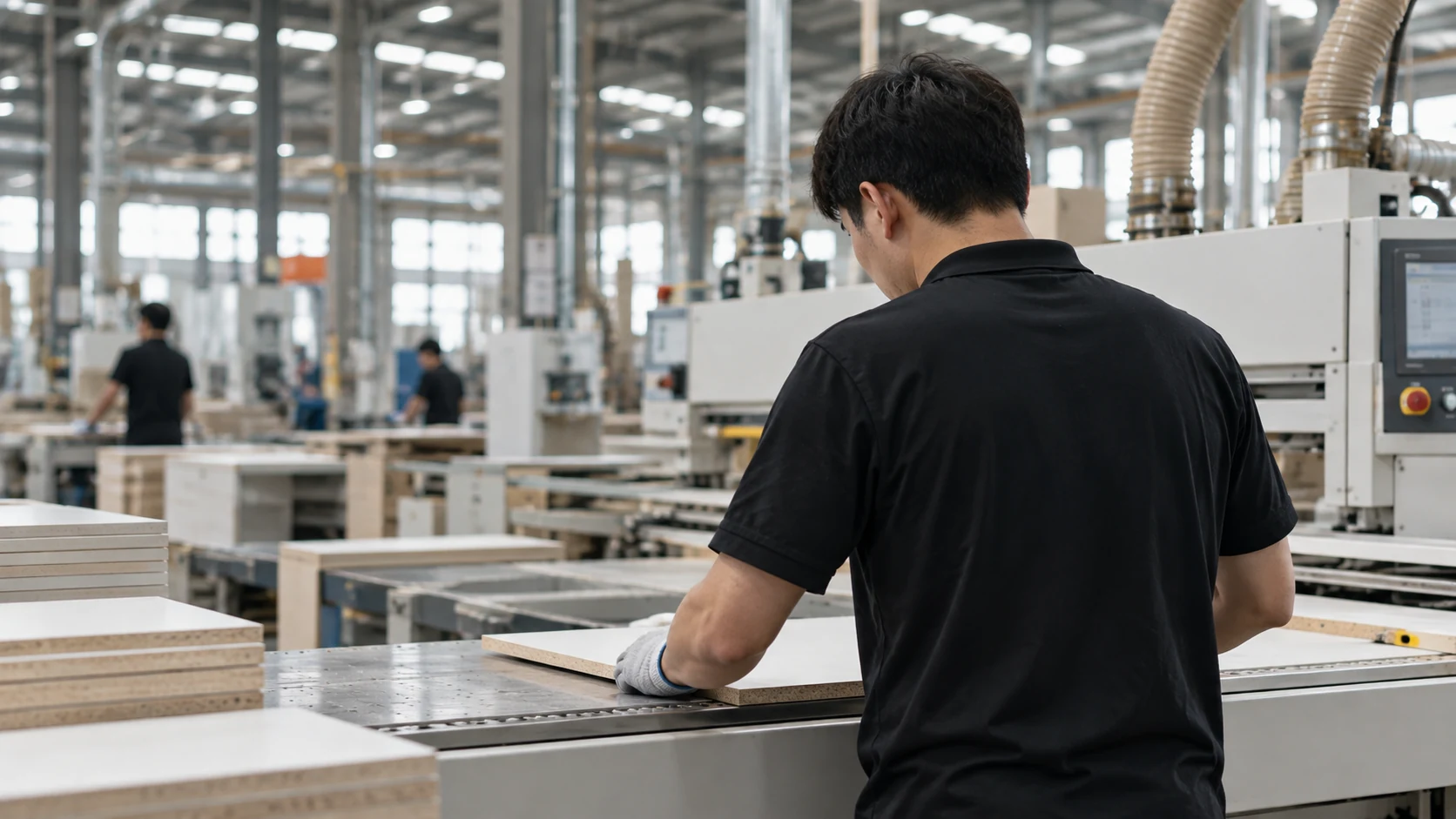 Cabinet production and panel inspection process