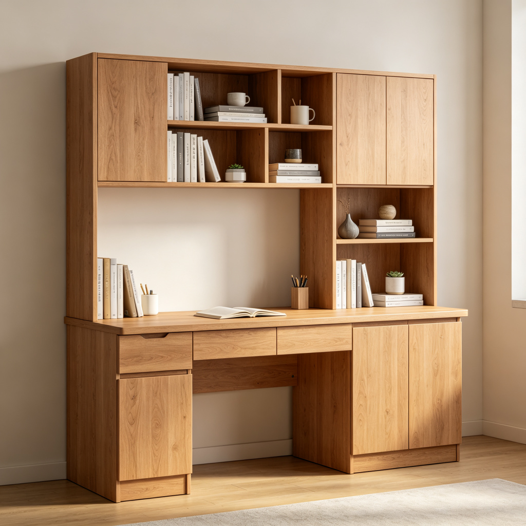 KD Bookcase Desk All-in-one Unit