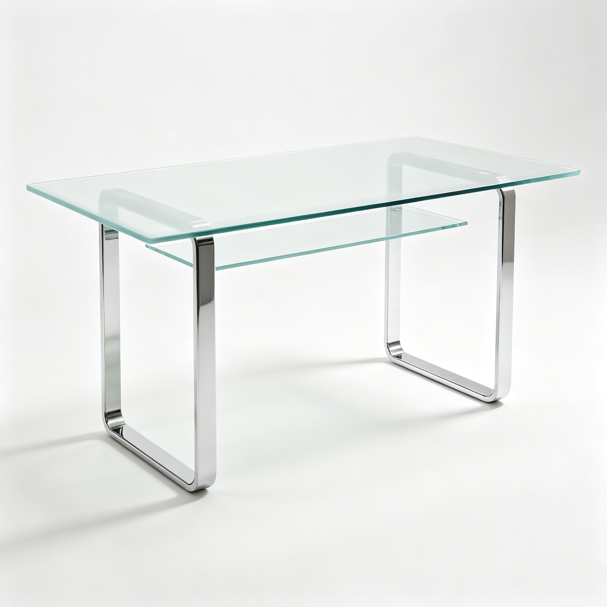 KD Glass Top Office Desk